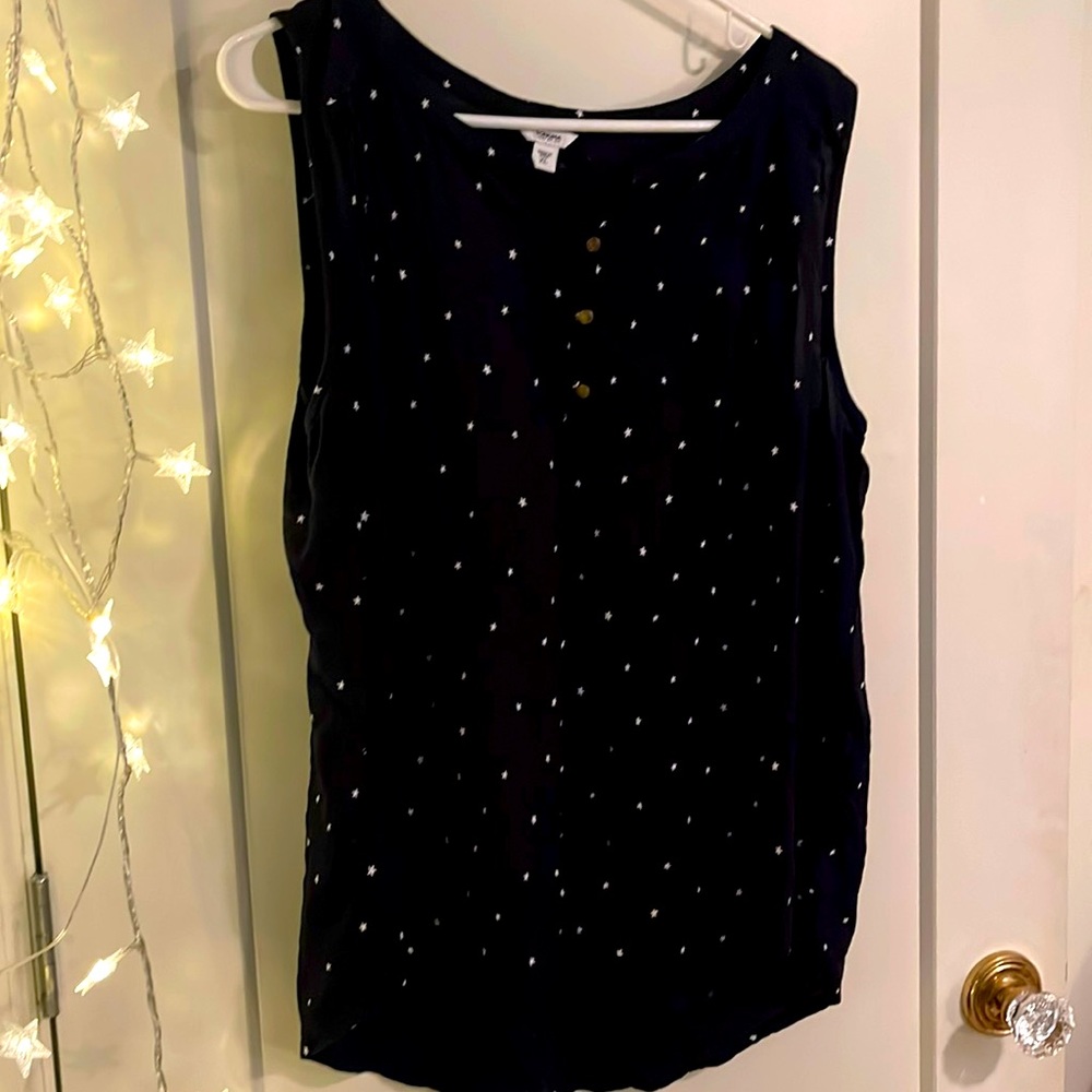 Navy Stars Sleeveless Tank Top